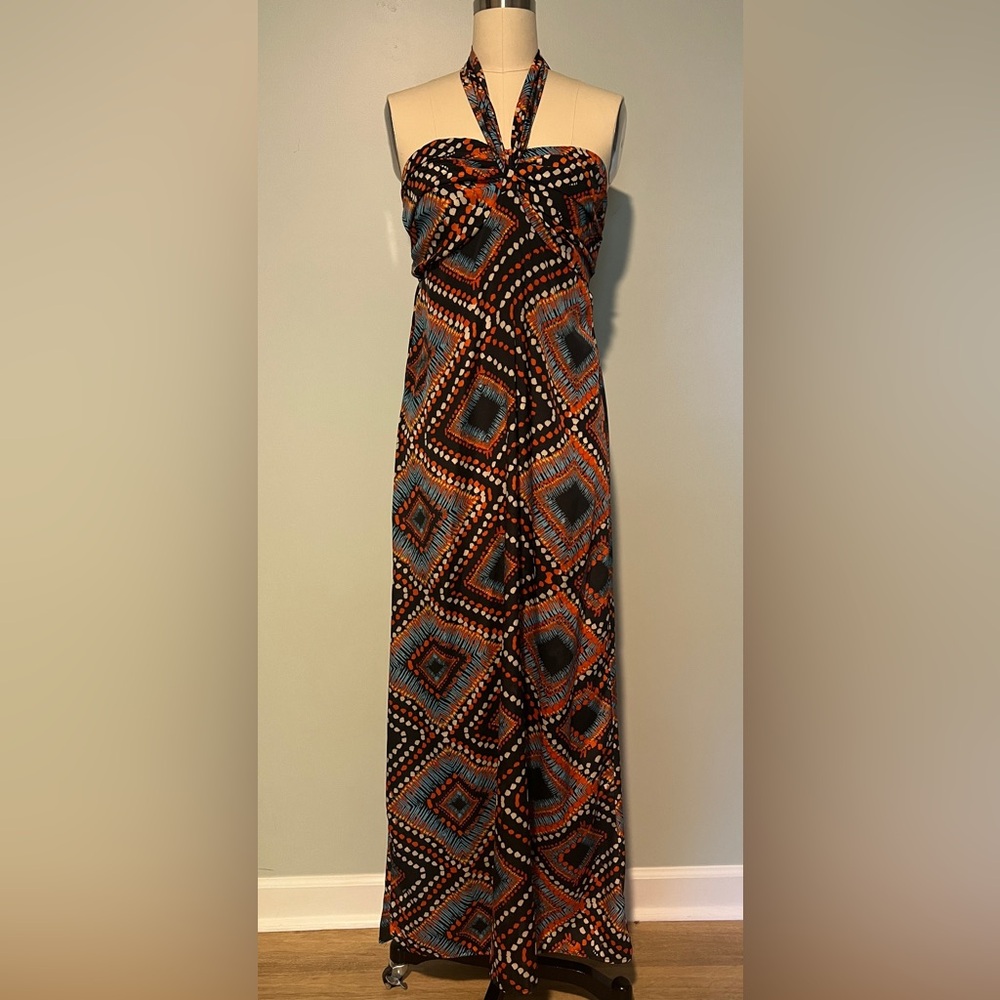 Band of Gypsies Tribal Geometric Halter Maxi